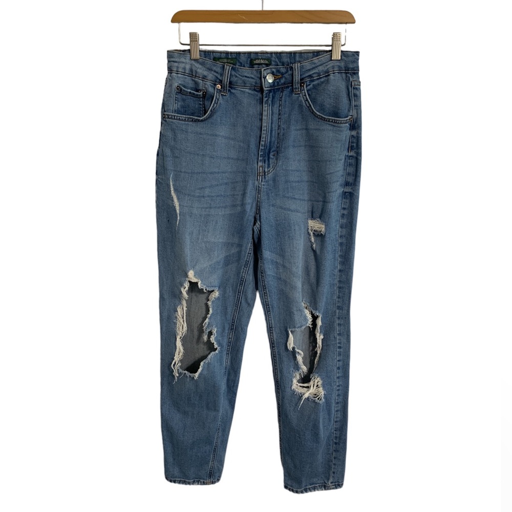 Wild Fable distressed highest rise mom jeans size 8 medium wash y2k